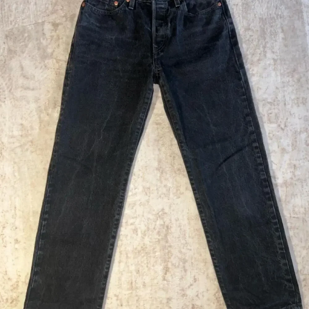 Levis 501 black denim jeans